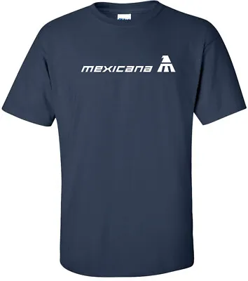 Mexicana Vintage Logo Mexican Airline Aviation T-Shirt • $19.99