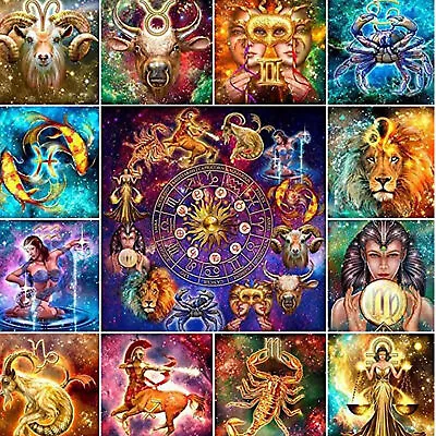 5D Drill Diamond Painting Zodiac Cross Stitch Embroidery Kit DIY Art Home Decor • $14.43