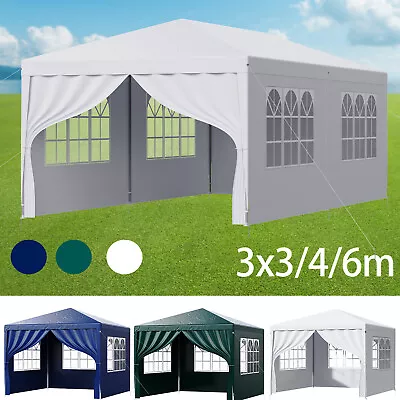 LOEFME 3x3/4/6m Pop Up Gazebo Marquee Waterproof Garden Awning Party Tent Canopy • £64.99