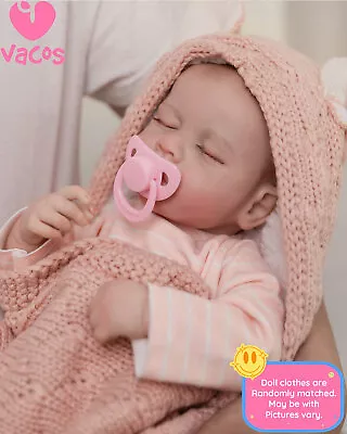 VACOS Handmade Realistic Reborn Baby Dolls Vinyl Silicone Newborn Doll Real Gift • $49.99