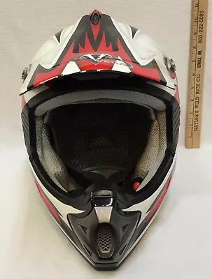 Vega Viper Helmet Hard Shell Red Full Face ATV Off Road Racing Motorcycle XL • $79.95