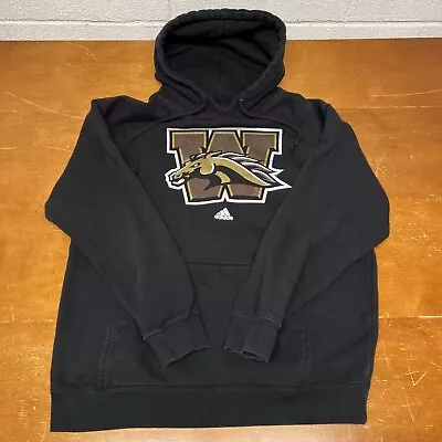 Western Michigan Broncos Hoodie Mens Large Black Fleece Sweatshirt Pullover • $27.95