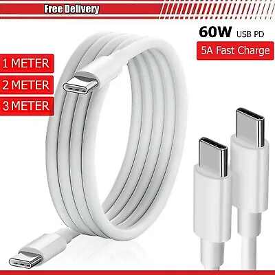 Super Fast 5A Charger USB Type C To C Cable Data Lead For Apple MacBook Air Pro • £3.24