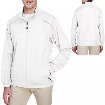 Big Mens Wind Breaker Water Resistant Reflective Piping Unlined XL 2X 3X 4X 5X • $19.95