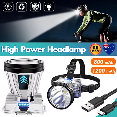 Super Bright Rechargeable High Power Headlamp German XPG-High-Power Powerful • $7.27