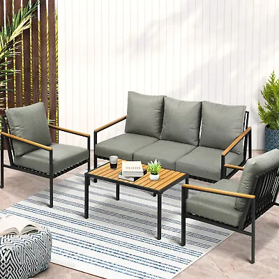 Livsip Outdoor Lounge Sofa Set Patio Furniture Dining Table Chairs Garden • $467.91