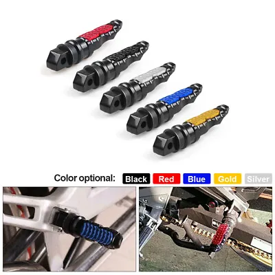 2pcs Universal 8mm Hole Aluminum Motorcycle Rear Passenger Foot Pegs Footrests • $13.42