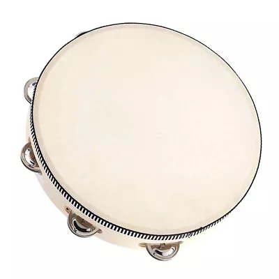 10  Wood Tambourine Single Row Jingles Band Percussion Musical Instrument C7K3 • $11.08