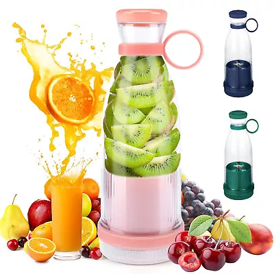 Electric Juicer 6 Blade Rechargeable Portable USB Bottle Blender Shaker Juicer • $13.90