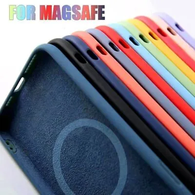 For IPhone 15 Pro Max 14 13 12 11 XS Soft Silicone Case Shockproof MagSafe Cover • $12.61