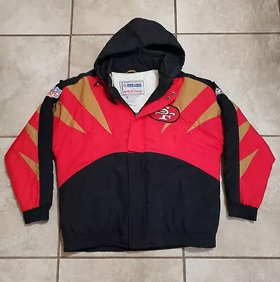 Mens Vintage San Francisco 49ers Jacket Apex One Pro Line Red Stripes Size M • $140