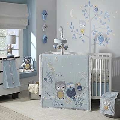 $119.99 • Buy Lambs & Ivy Night Owl Happi By Dena 4 Piece Bedding Set