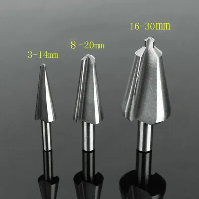 3PCS/KIT HSS Umbrella Hole Drill Bit Taper Power Cone Cutter 16-30/8-20/3-14mm • £11.89