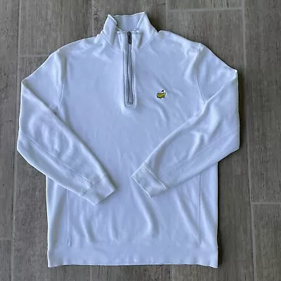 Bobby Jones Sweater Mens Medium 1/4 Zip Pull Over The Masters Golf Pima Cotton • $44.99