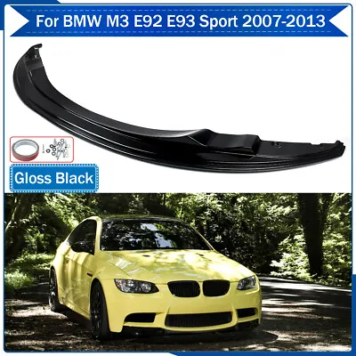 Gloss Black Front Lip Splitter Spoiler GTS Style For 2007-13 BMW M3 E92 E93 335i • $170.89