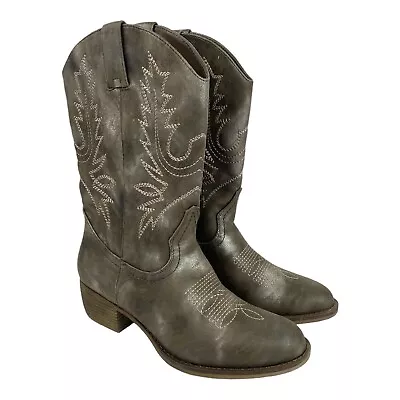 Xappeal Women's Brown Faux Suede Twain Western Boots Size 8.5 NIB S13 • $36