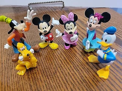 Disney Mini Figure Bundle Mickey Mini  Mouse Cake Topper Play Set 6 2.5  Tall  • $7.69