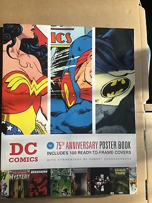 DC Comics 75th Anniversary Poster Book 100 Ready To Frame Covers Large Paperback • £9.99