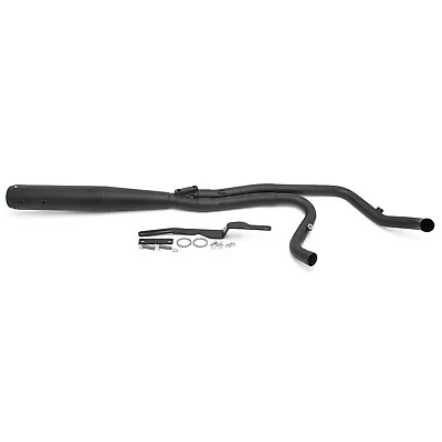 Black 2 Into 1 Full Length Exhaust Pipe For Harley M8 17- UP Road  Street Glide • $474.99