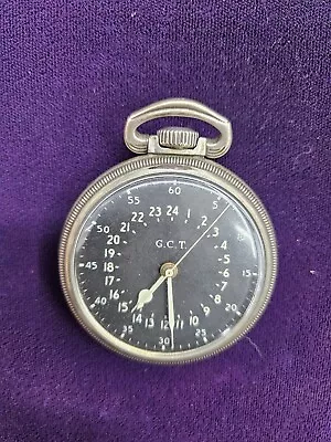 WWII Pocket Watch Hamilton 4992B G.C.T Navigation Watch Works Fine • $425