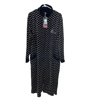 NEW Romeo & Life Women Women's Sze L? Long Sleeve House Robe Velvet Navy  NWT • $21.04