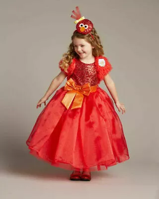 Halloween Girls Costume Chasing Fireflies New Sz 4 Dress Elmo Street Gown Ball • $32.08