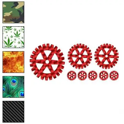 Set Of Steampunk Gears Vinyl Decal Sticker 40 Patterns & 3 Sizes #339 • $5.17
