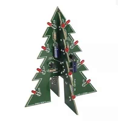 VELLEMAN MK130 / WSSA130 LED Flashing 3D 9-12V DC Electronic Christmas Tree KIT • $19.99