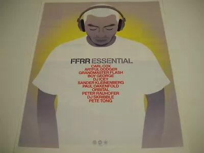 FFRR 2002 Promo Poster Ad ARTFUL DODGER Boy George DJ SKRIBBLE Carl Cox ORBITAL  • $9.95