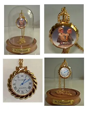 NEW Vintage Gruen® M. J. Hummel® Spring Dance/Umbrella Girl Pendant Quartz Watch • $107.32