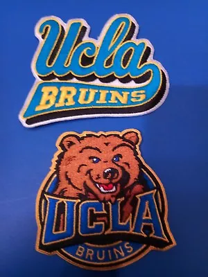 (2) UCLA BRUINS  Vintage Iron On Embroidered Patches Patch Lot 3.5  X 2.5 & 3x3 • $11.79