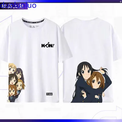 K-on! Anime T-Shirts Men Women Tops Black/White Casual Short Sleeve #B • $25.99