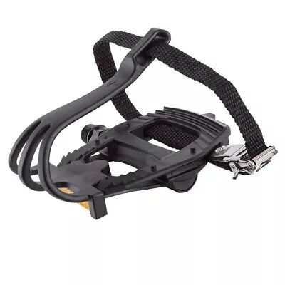 Road / Hybrid  Sunlite Sport Road Pedals With Clips And Straps Black 9/16 • $25