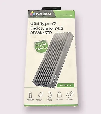 ICY BOX IB-1817M-C31 External NVME M.2 SSD USB-C Enclosure USB 3.1 GEN 2 • £34.20