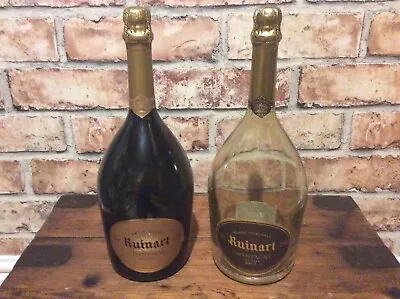 Rare Brut Ruinart Champagne 2 Bottles Display Dummy Decorative Empty Vintage • £36