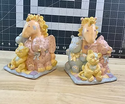 Nursery Book Ends - Quilted Animal Figurines - Vintage 1992  • £28.91