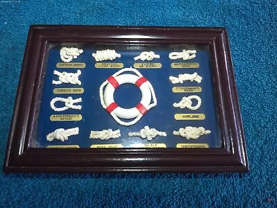 Vintage Nautical 12 Knots Rope Vintage Souvenir Framed Picture V.g.c. Fast Post • £34.99