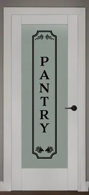 Pantry Vinyl Wall Decal Glass Door Kitchen Lettering Sticker Home Decor Farm 24  • $20.74