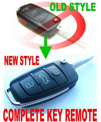 $39.99 • Buy R8 Style Flip Remote For Vw Transponder Key Keyless Entry Fob Chip Transmitter
