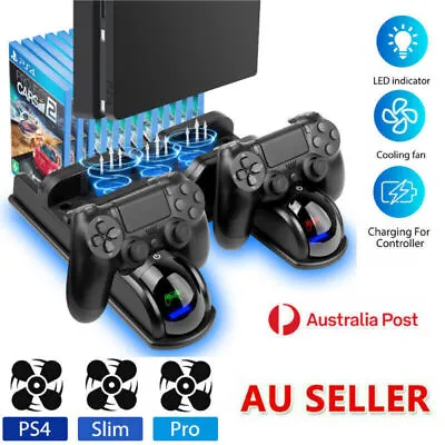 $36.99 • Buy PS4 Stand Cooling Fan Station For Playstation 4/PS4 Slim/PS4 Pro Vertical EXT AU