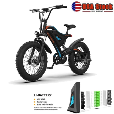 $1189 • Buy Electric Bicycle 500W Motor 20  Fat Tire With 48V/15Ah Li-Battery S18-MINI