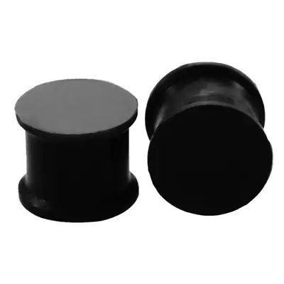 BLACK Silicone Ear Plugs Stretchers Jewellery Piercing Tunnels Gauge Flare PL183 • $7