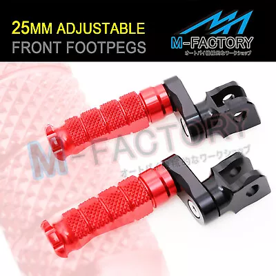 Red 25mm Adjustable R-Fight Front Foot Pegs For Dragster 800 RR / RC 15-19 18 17 • $82.30