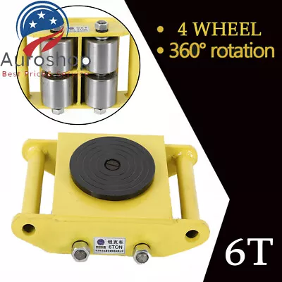 6Ton Heavy Duty Machine Dolly Skate 360 Machinery Roller Mover Cargo Trolley NEW • $68