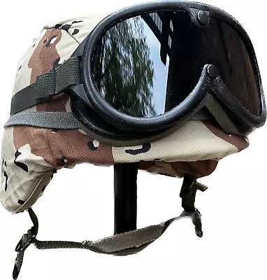 Medium Genuine Desert Storm Era Military Combat Ballistic Helmet Made W/Kevlar • $189.95