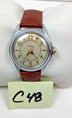 Rare Vintage 1953 US Time Timex Men’s Marlin 32MM Silver Dress Watch Running • $69.99