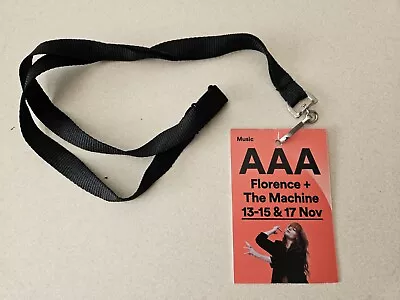 Vintage Florence + The Machine Backstage Pass Personaly Used Michael Chugg • $35