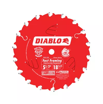 Blo 5-1/2in  TiCo Hi-Density Carbide Fast Framing 10 Trim Saw Blade 18 Teeth • $17.99