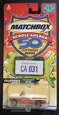 2002 Matchbox Across America California # 031 1955 Chevrolet Bel Air Brand New • $1.75