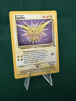 Pokémon TCG Zapdos Fossil 15/62 Regular Unlimited Rare Foil Error • $1.25